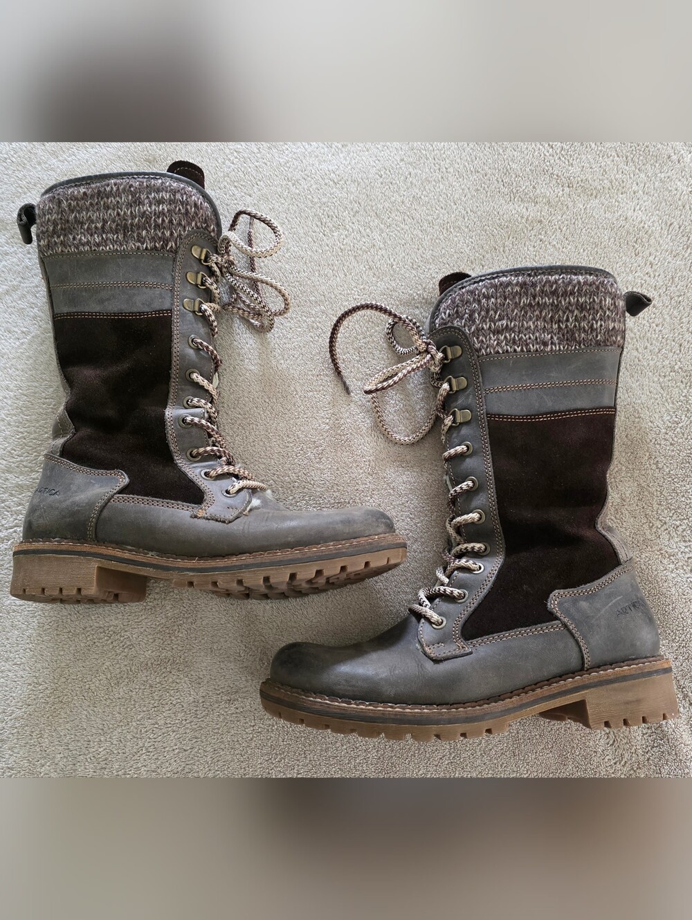 Artica By Browns  Lace-Up Winter Boots Brown Sz 38